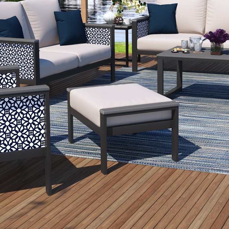 Forever Patio Outdoor Ottoman with Sunbrella Cushion | Wayfair